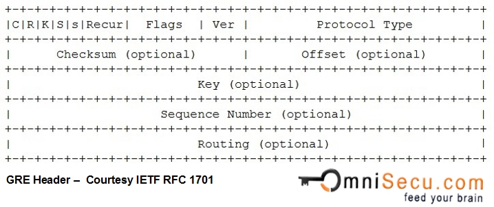 GRE Generic Routing Encapsulation Header