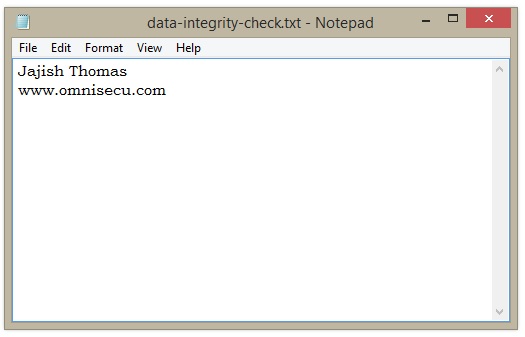 Data Integrity Check 1