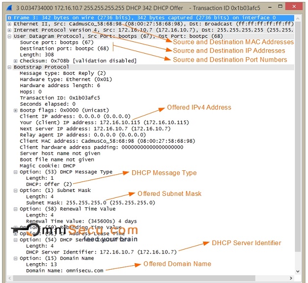 DHCP Offer Message Capture