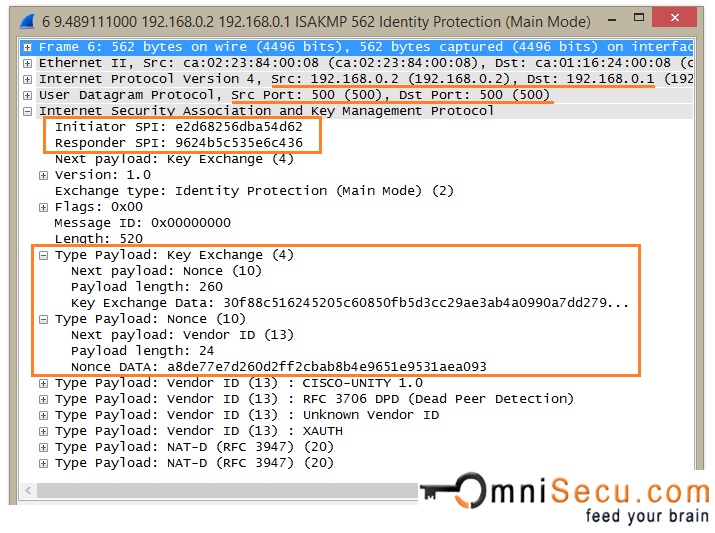 IKEv1 main mode message capture 04